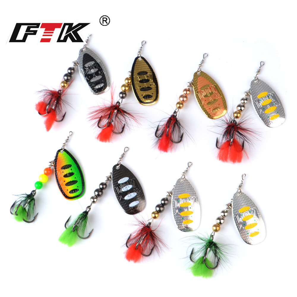 FTK Metal Fishing Lure Spinner - огляд і ціна Fishing Hook Treble