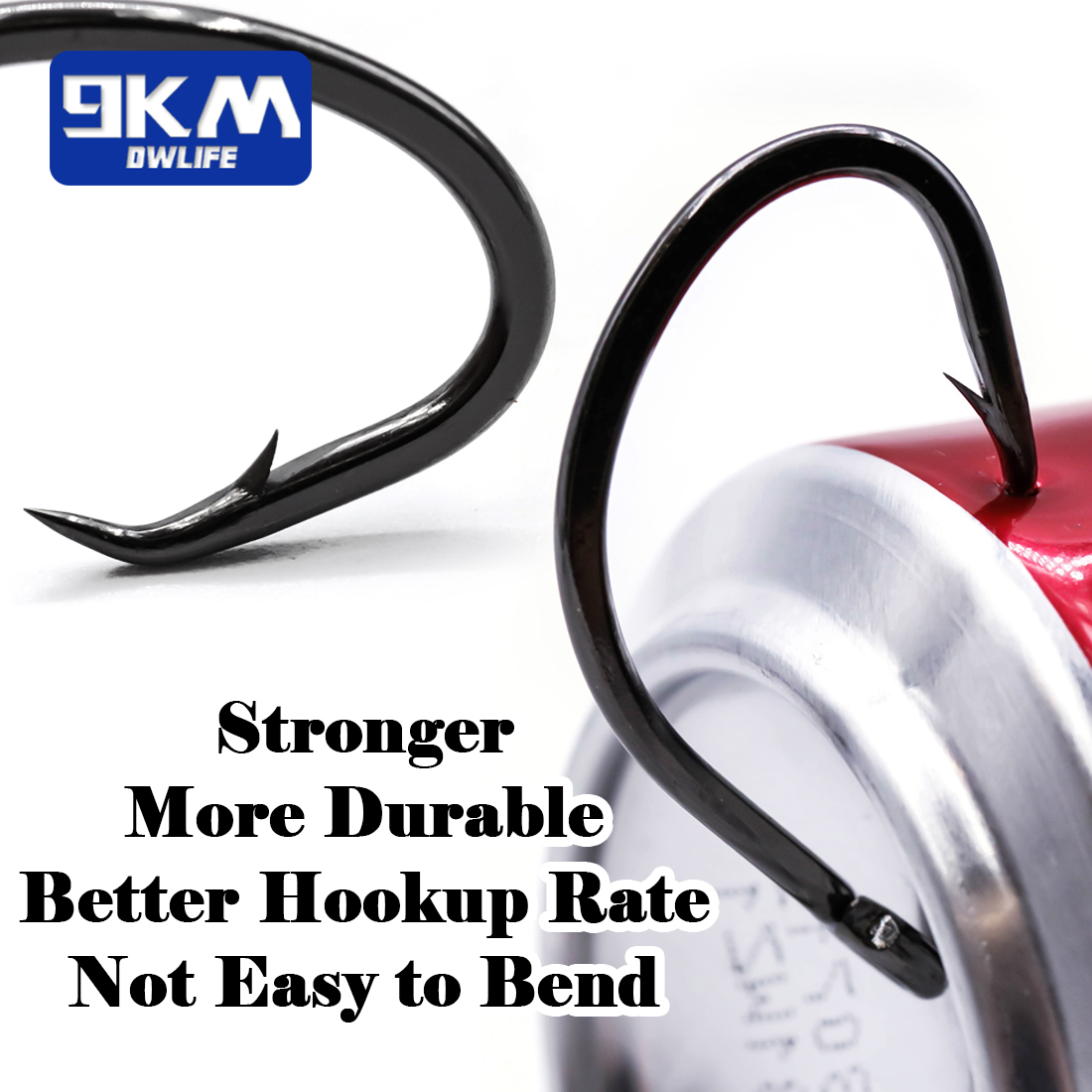 9KM Circle Hooks 25~50Pcs Salt - огляд і ціна Fishing Hook Barbless