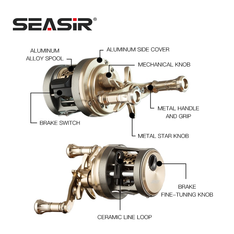 SEASIR JH All METAL Drum Baitc - огляд і ціна Abu Garcia Reel Max