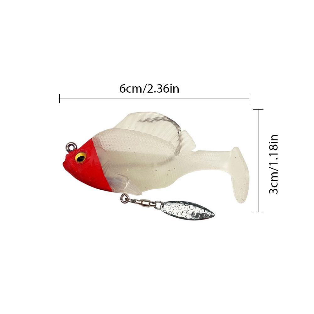 6Pcs Soft Fishing Lures Pre-Ri - огляд і ціна Fishing Hook Weedless