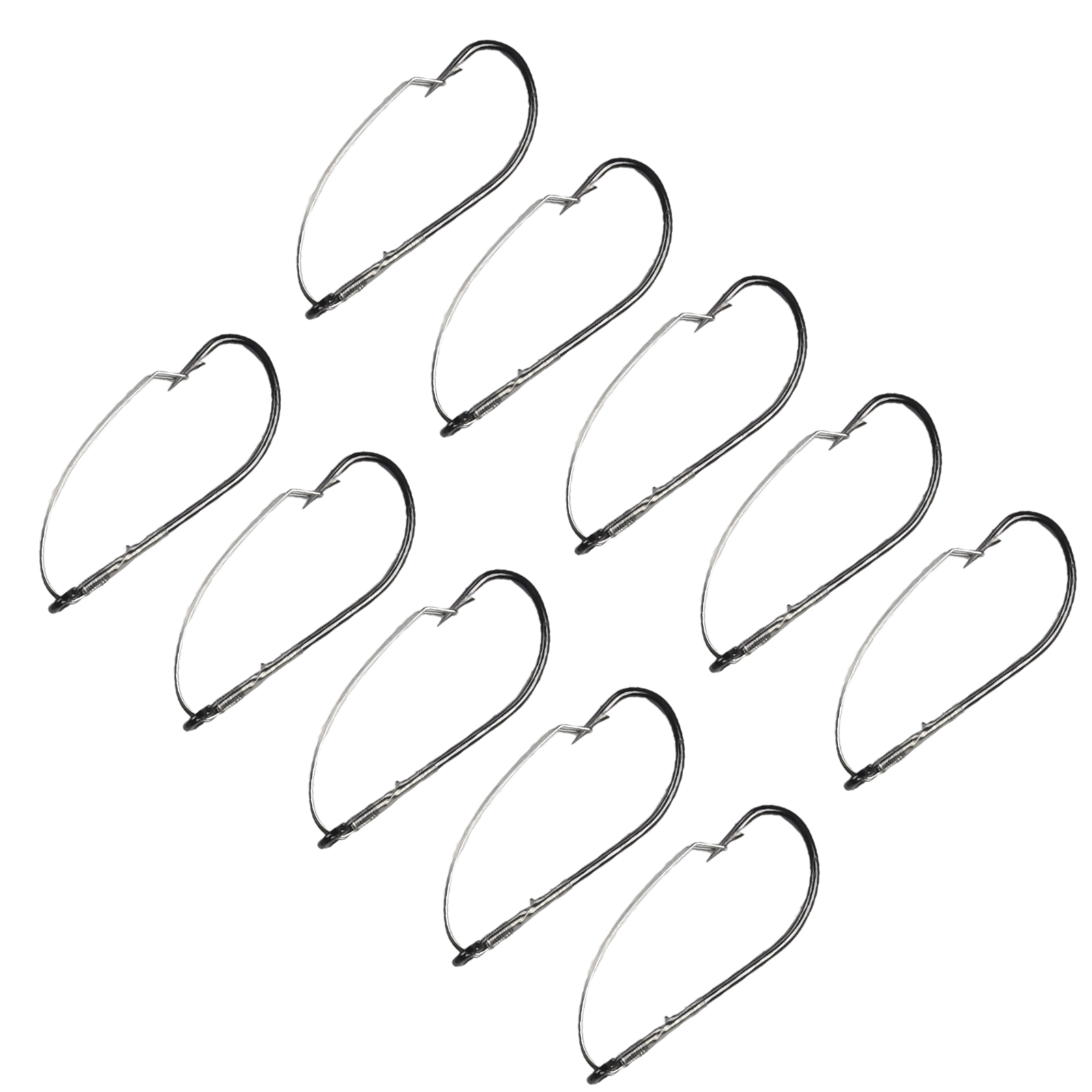10pcs Weedless Barbed Bass Fis - огляд і ціна Fishing Hook Weedless