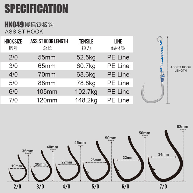 2pcs/bag High Carbon Steel Slo - огляд і ціна Fishing Hook Barbless