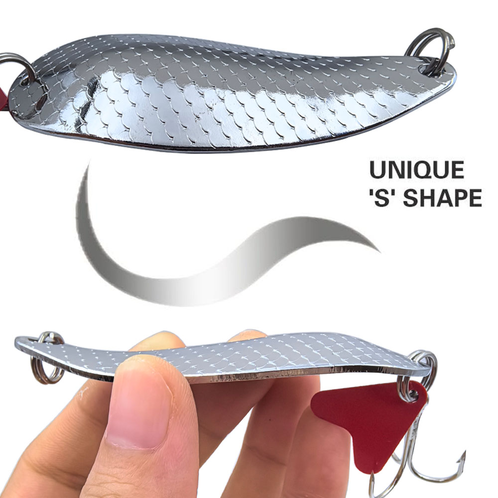 Trout Fishing Spoons Lure Silv - огляд і ціна Fishing Hook Treble