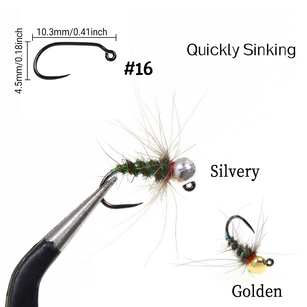 ICERIO Hustler Nymph Fly Tungs - огляд і ціна Fishing Hook Size